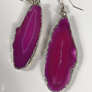 SALE 🔥Pink geode earrings